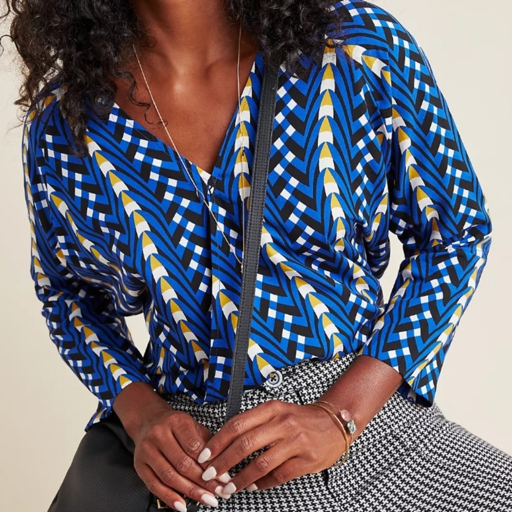 2 for $25 Anthropologie Odells Alisha Geometric top